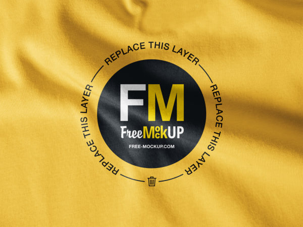 Free Logo Mockup on Fabric Branding PSD