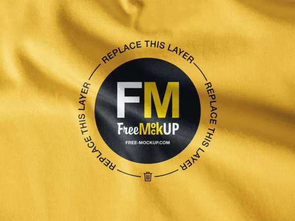Logo Mockup on Fabric Branding PSD