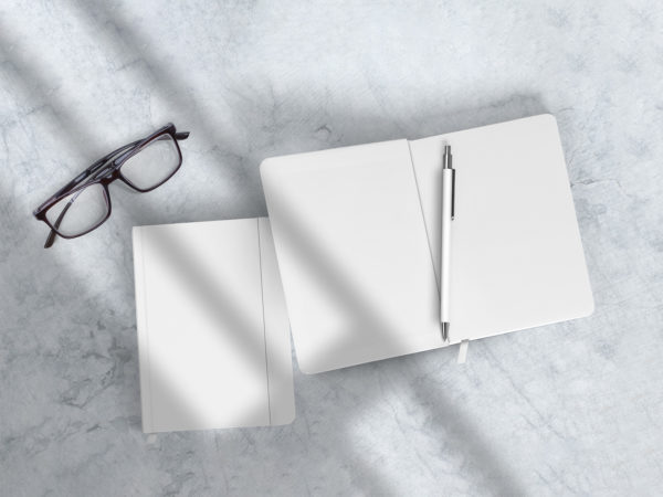 Free Notebook PSD Mockup