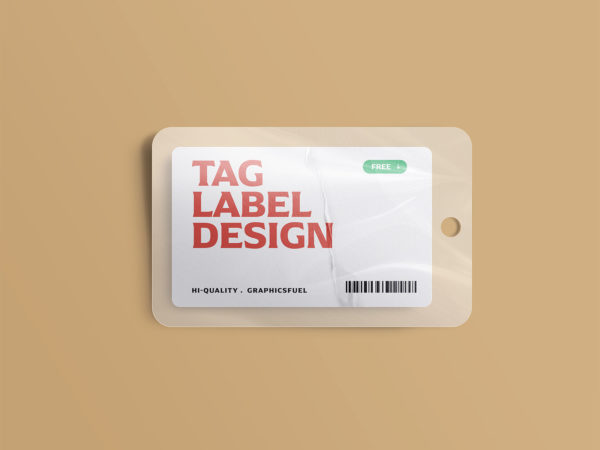 Free Plastic Tag Card Mockup