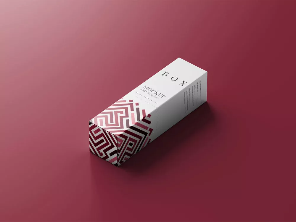 Free Slim Tall Box Mockup Set