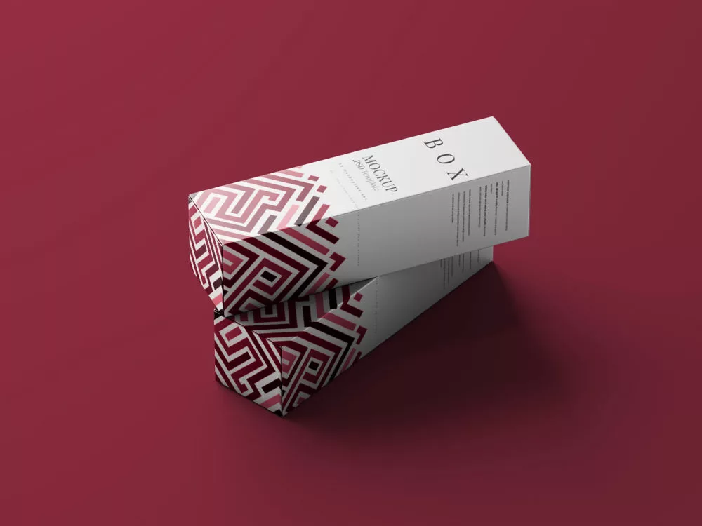 Free Slim Tall Box Mockup Set