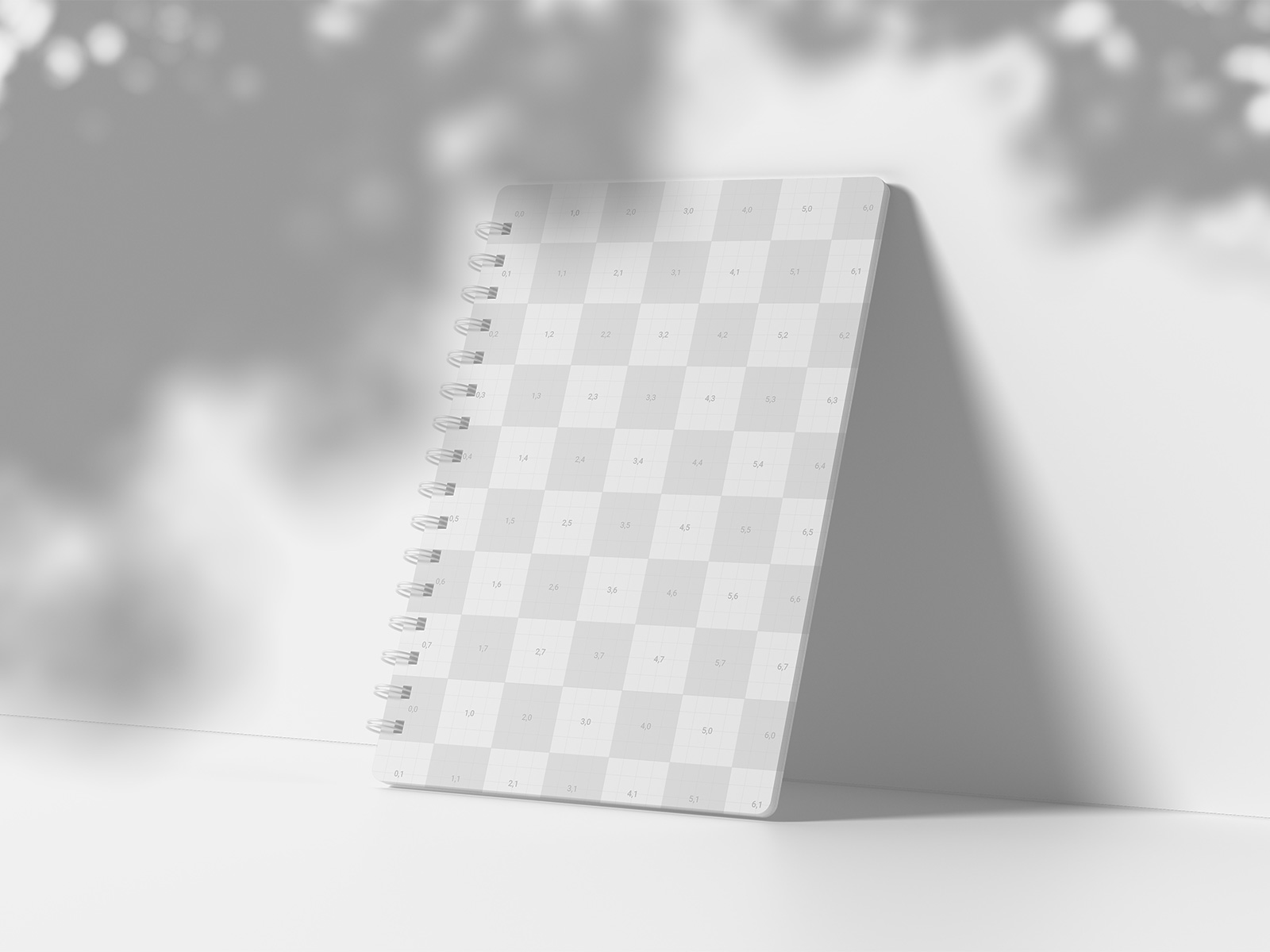 Free Spiral Notebook Mockup with Shadow Overlay (5 PSD's)