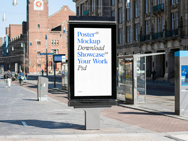 Street City Light Poster Mockup