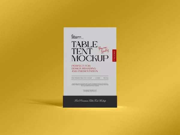 Table Tent PSD Mockup