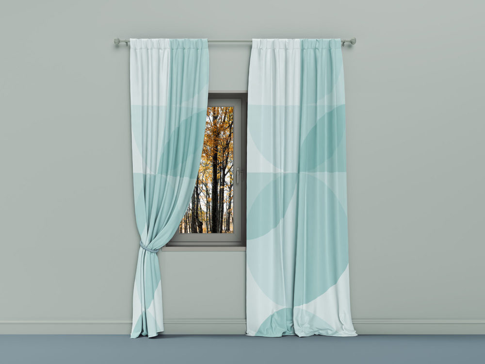 Free Window Curtain Mockup