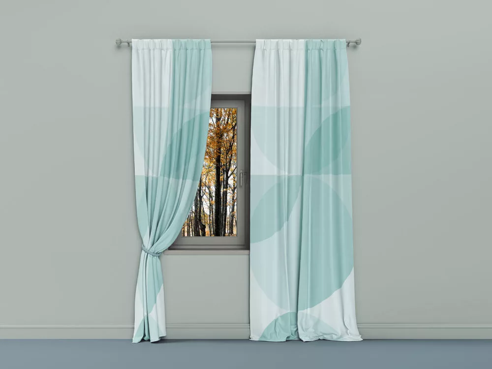 Free Window Curtain Mockup