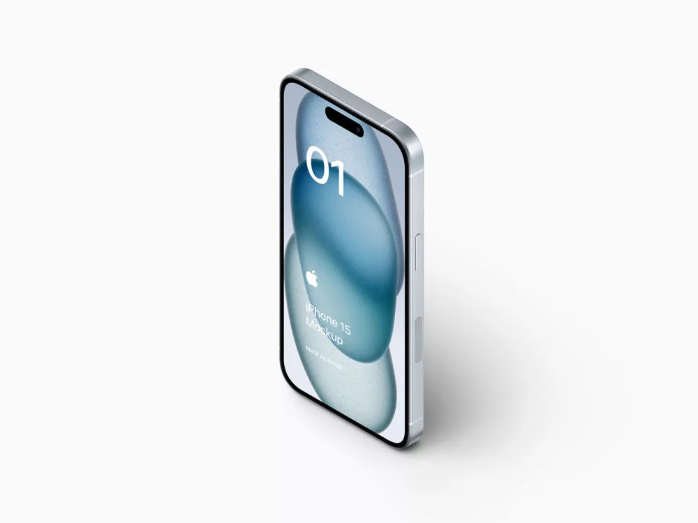 Free iPhone 15 App Mockup
