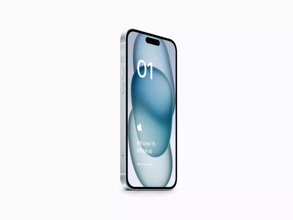 Free iPhone 15 App Mockup