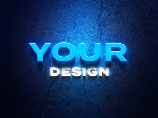 Ice Neon Logo Mockup