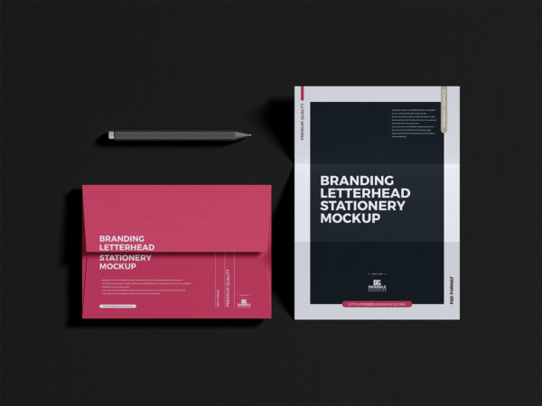 Letterhead With Envelope Stationery Mockup