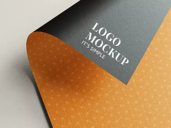 Logo on Paper PSD Mockup
