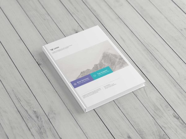 Portrait Hardcover Book Mockup