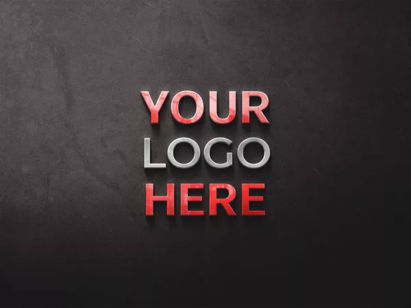 Red Glass Logo Mockup