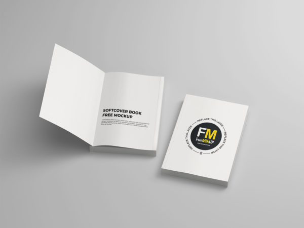 Softcover Book Mockup Free PSD