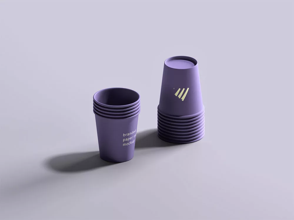 Stacked Paper Cups Free Mockups