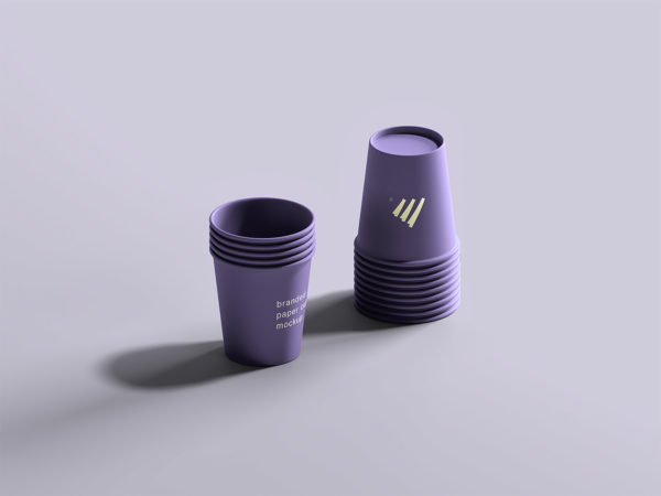 Stacked Paper Cups Free Mockups