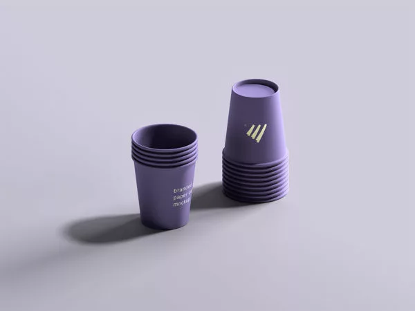 Stacked Paper Cups Mockups
