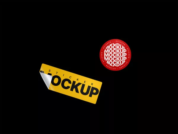 Sticker Mockup Set