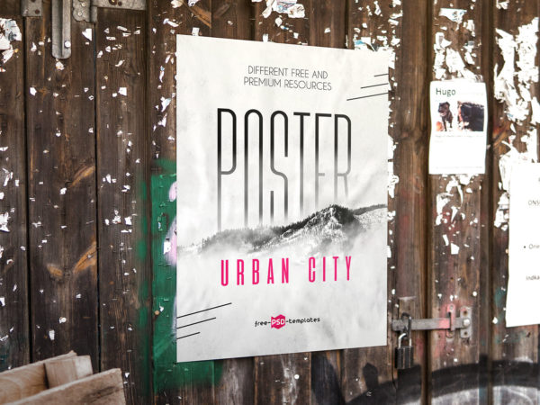 Street Urban Poster Mockup – Free PSD Template