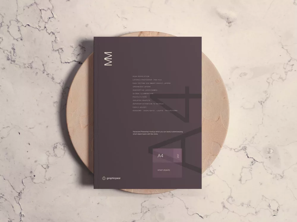 Free A4 Magazine Mockup: Elevate Your Editorial Designs to Perfection