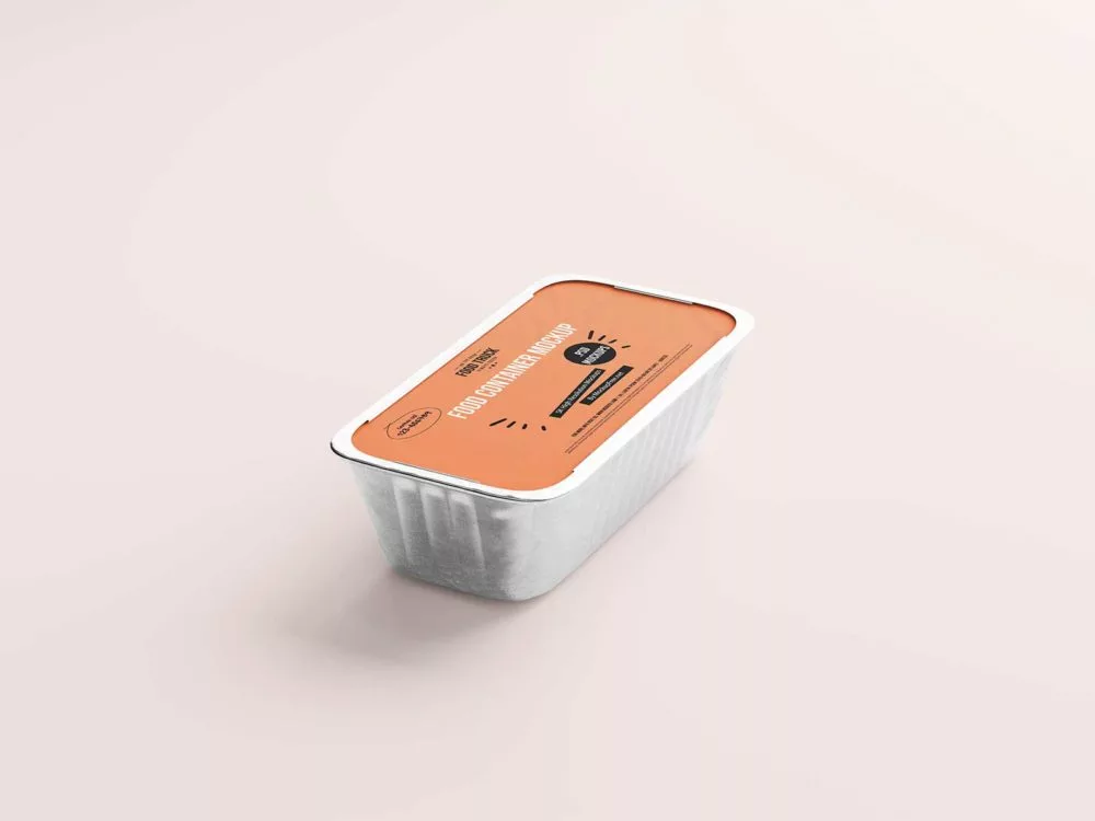 Aluminum Food Container Mockup: Present Your Culinary Creations with Style
