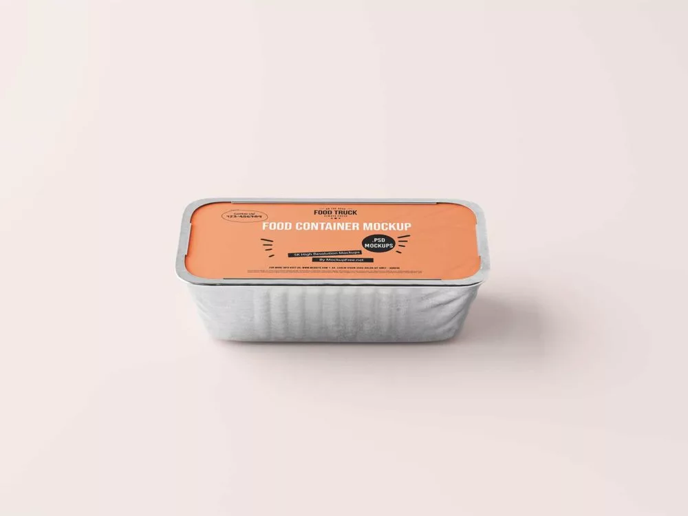Aluminum Food Container Mockup: Present Your Culinary Creations with Style