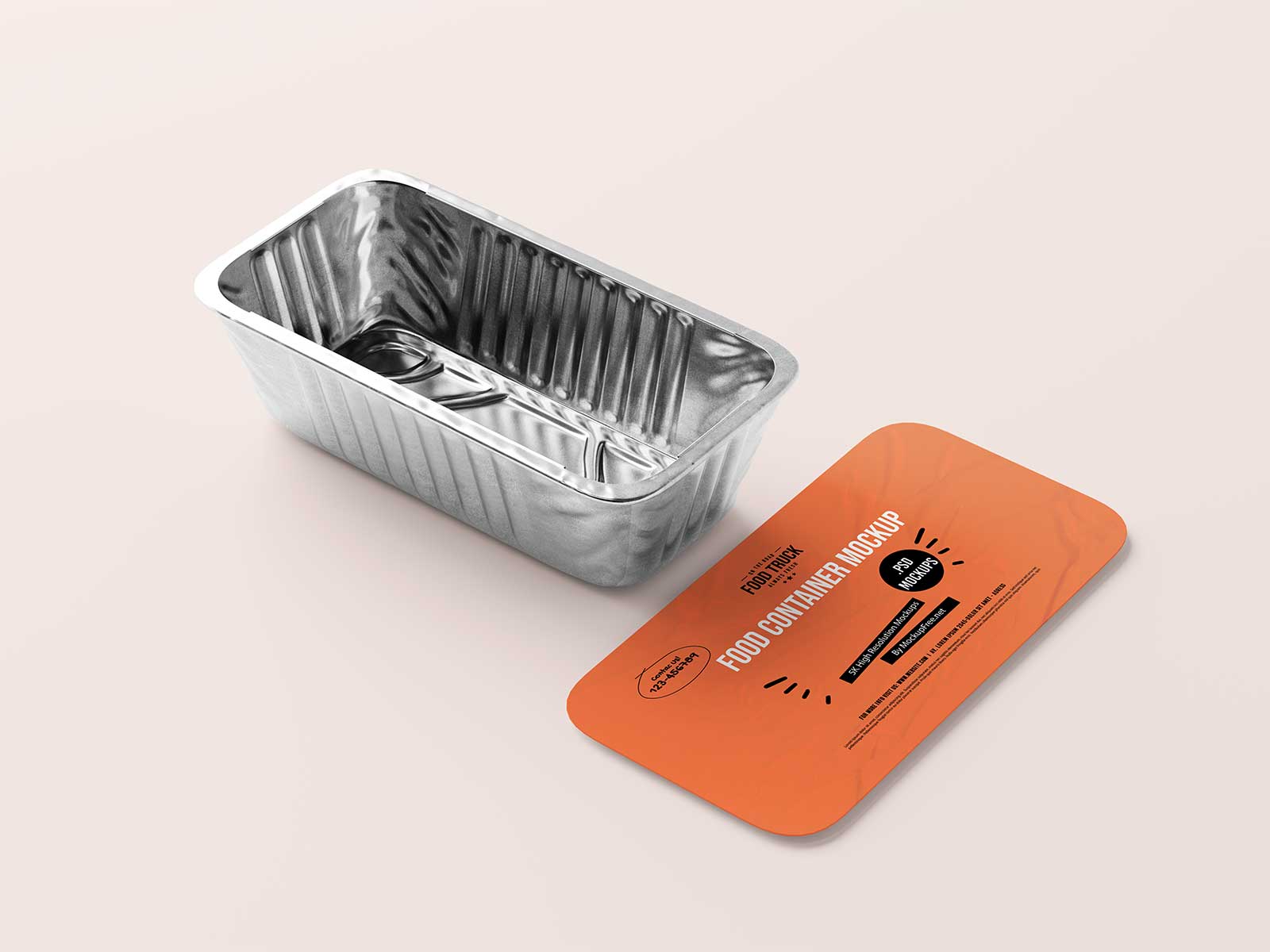 Aluminum Food Container Mockup: Present Your Culinary Creations with Style