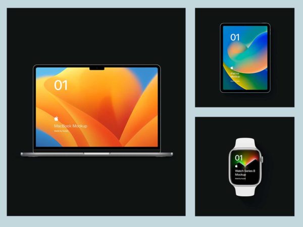 Apple Laptop, Tablet, Smartwatch Free App Mockups: Unleash Your App's Potential