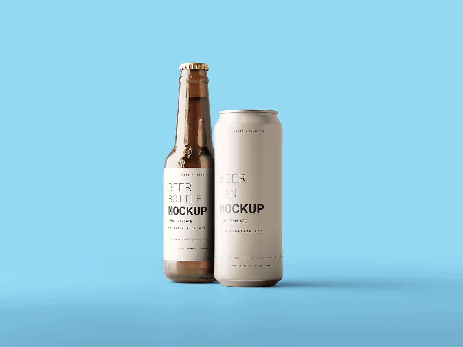 Beer Bottle Mockup with Can Mockup: A Refreshing Branding Experience