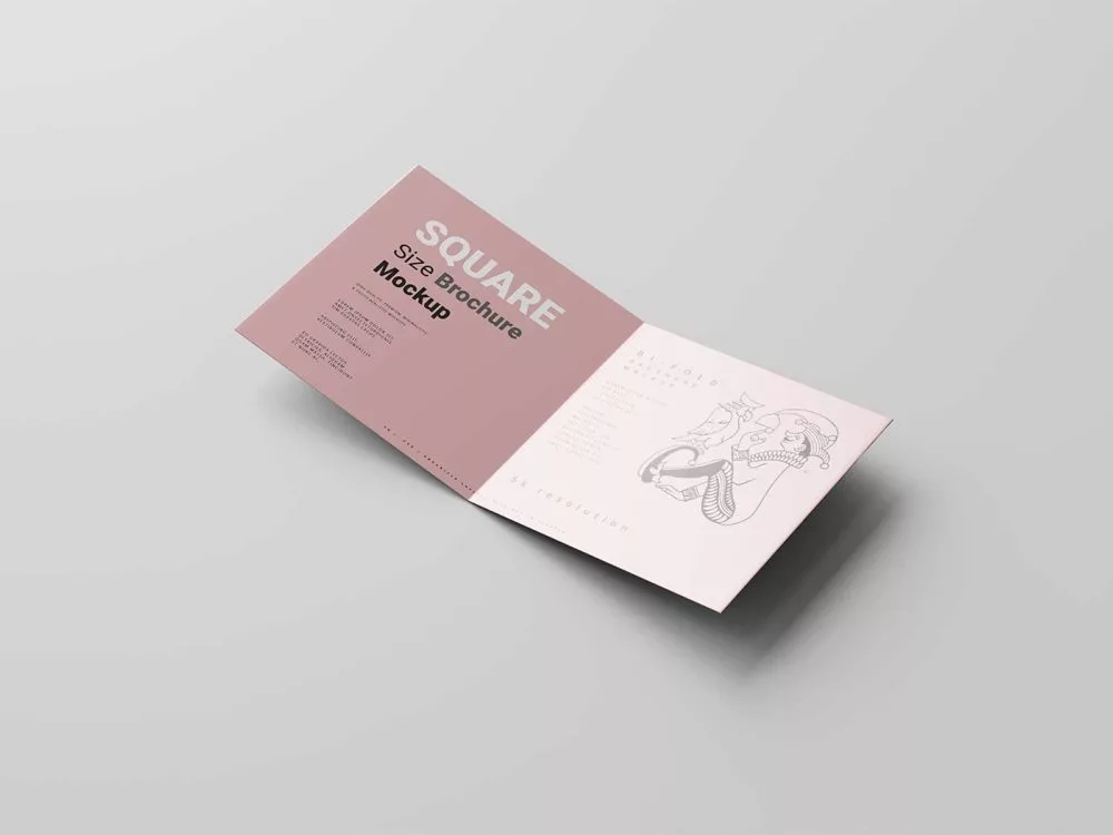 Bifold Square Brochure Mockup: Unfold Your Design Brilliance!