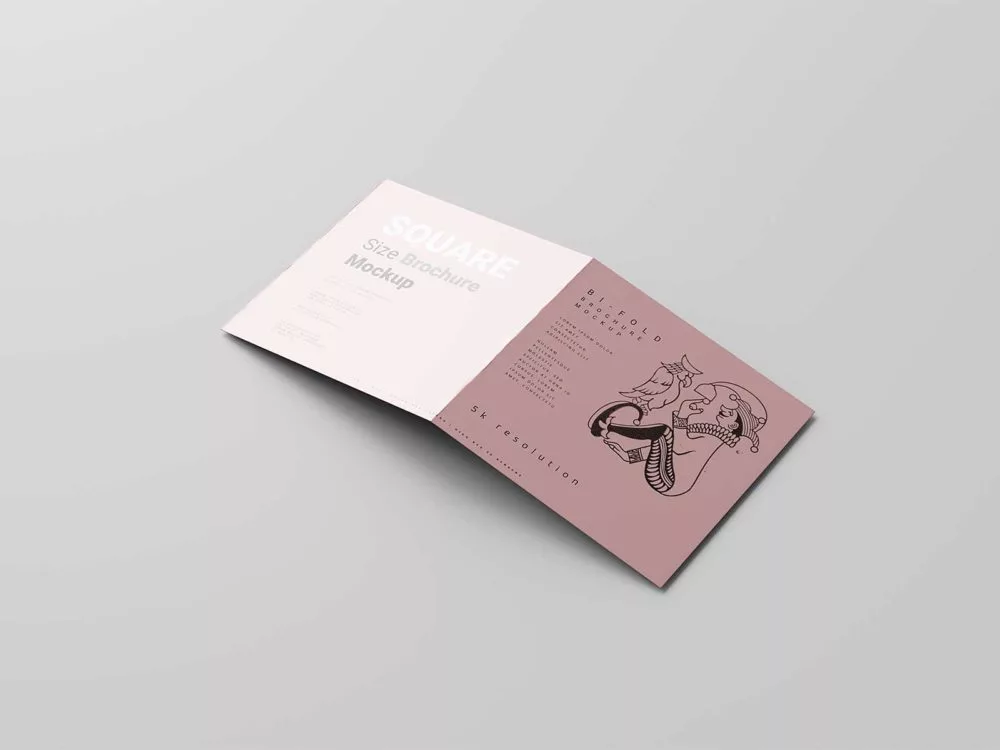 Bifold Square Brochure Mockup: Unfold Your Design Brilliance!