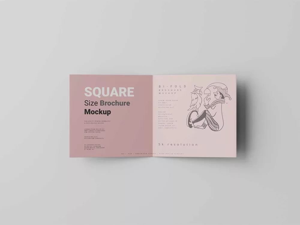 Bifold Square Brochure Mockup: Unfold Your Design Brilliance!