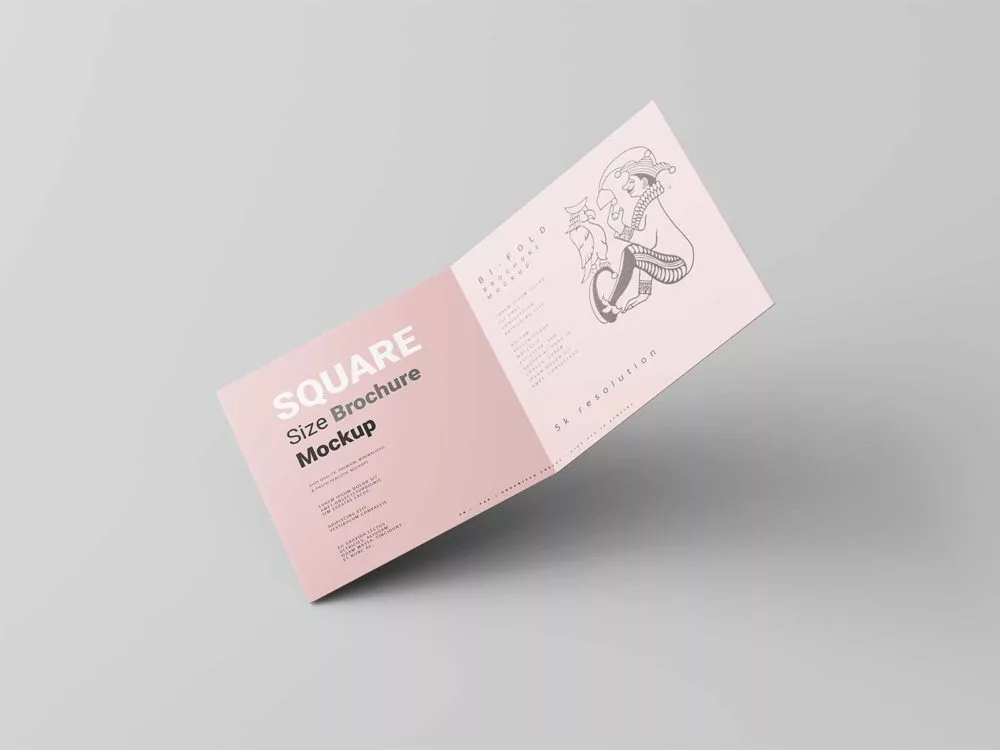 Bifold Square Brochure Mockup: Unfold Your Design Brilliance!