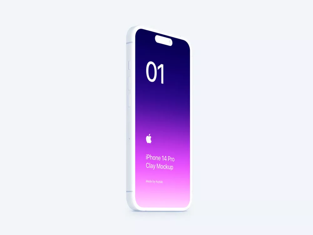 Clay iPhone 14 Pro Mockup: Showcase Your App or Design with Sleek Modernity