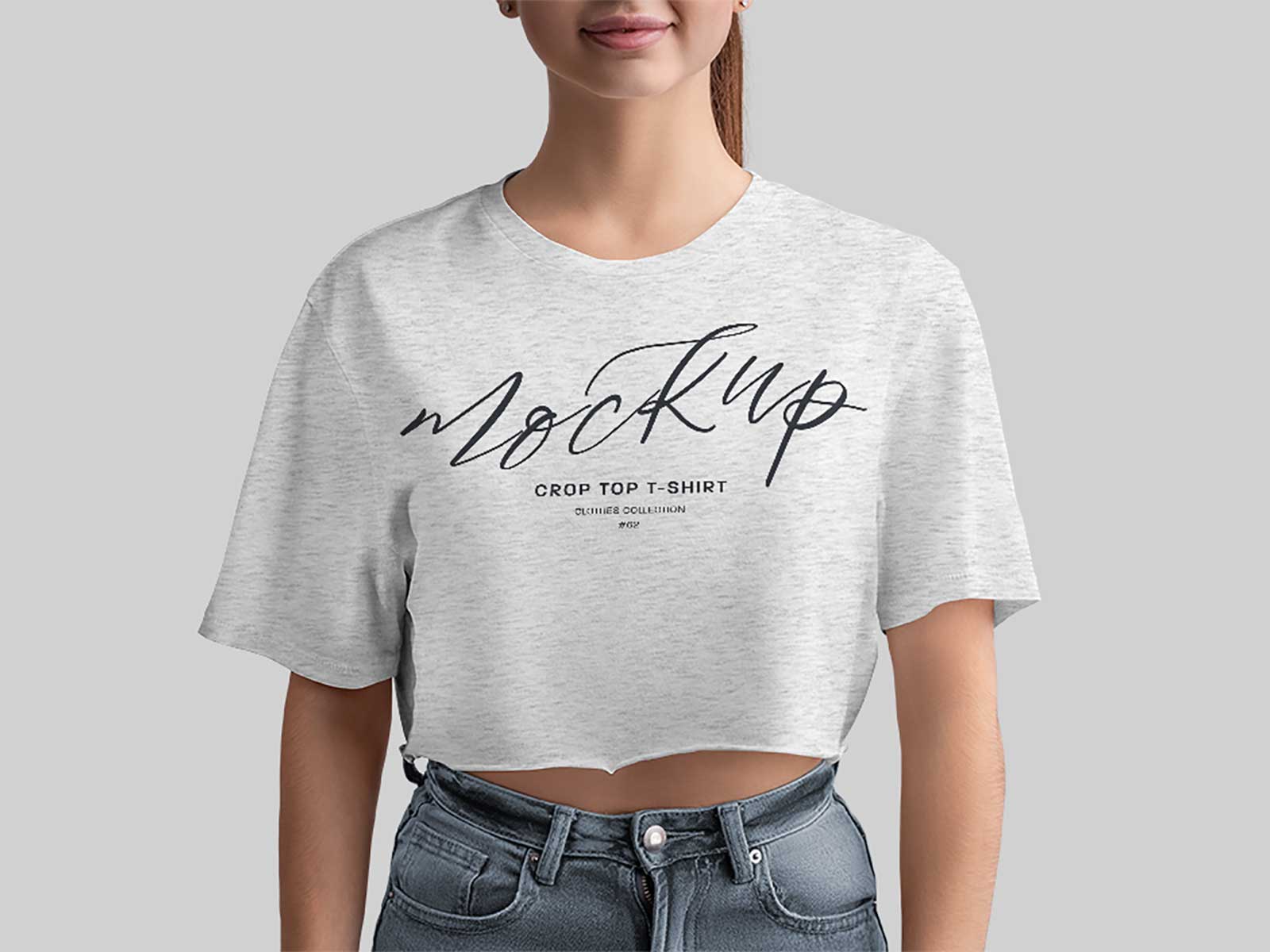 Crop Top Woman T-Shirt Mockup: Flaunt Your Style in a Captivating Showcase
