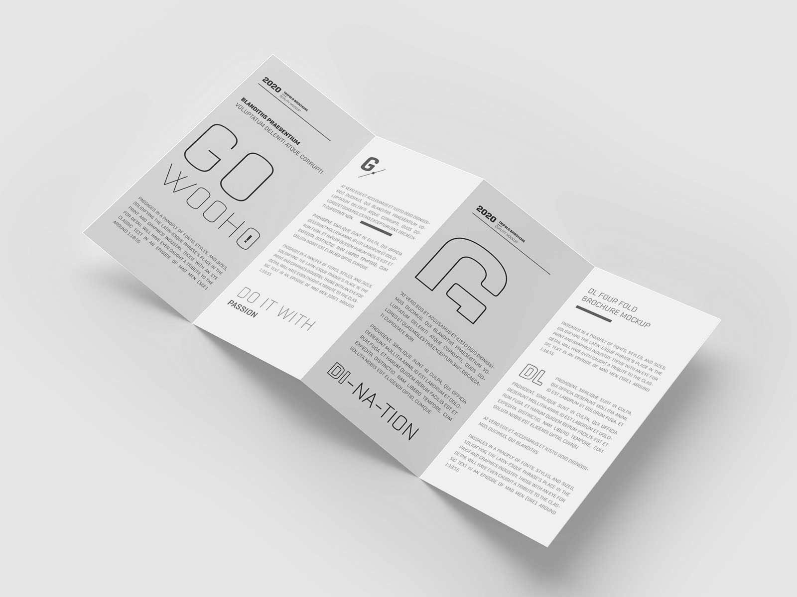 DL 4 Fold Brochure Free Mockups: Unfold Your Creativity in Style!