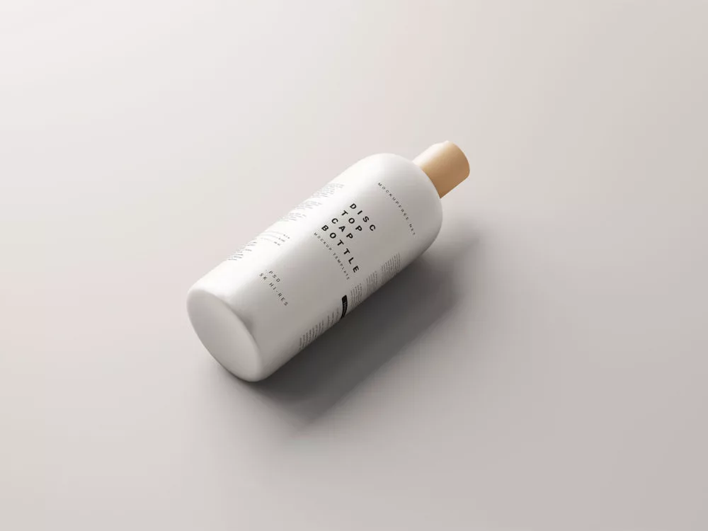 Disk Top Cap Cosmetic Bottle Mockup: Unleash the Beauty of Your Brand
