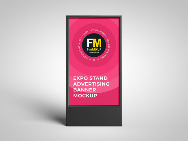 Expo Stand Advertising Banner Mockup PSD