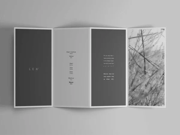 4 Fold Brochure Mockup