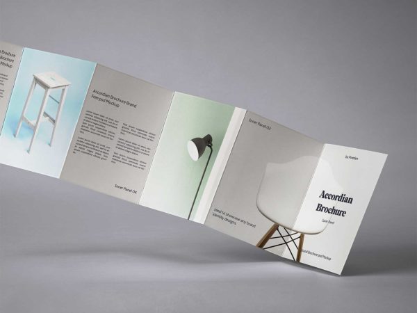 Free Accordion Brochure Mockup