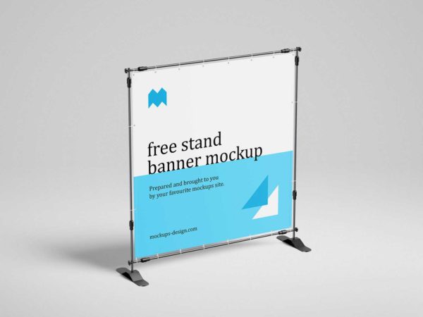 Free Banner Stand Mockup