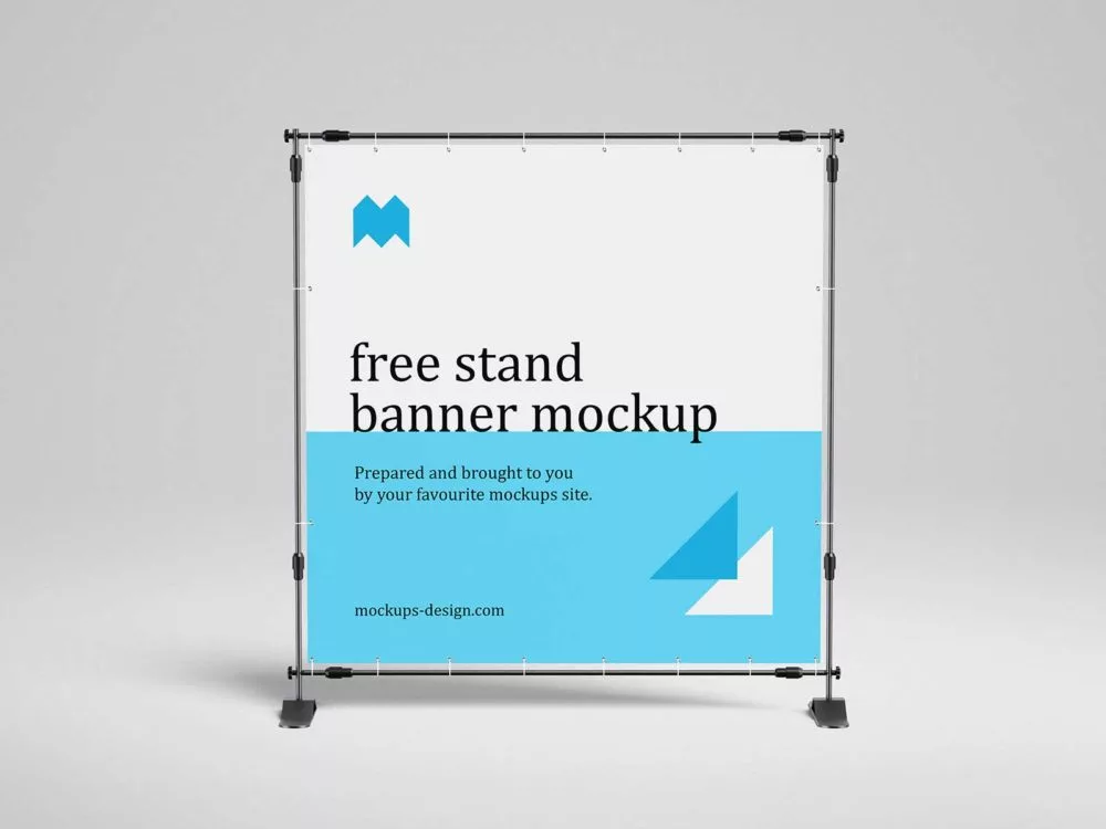Free Banner Stand Mockup: Elevate Your Message with Impactful Presentation!
