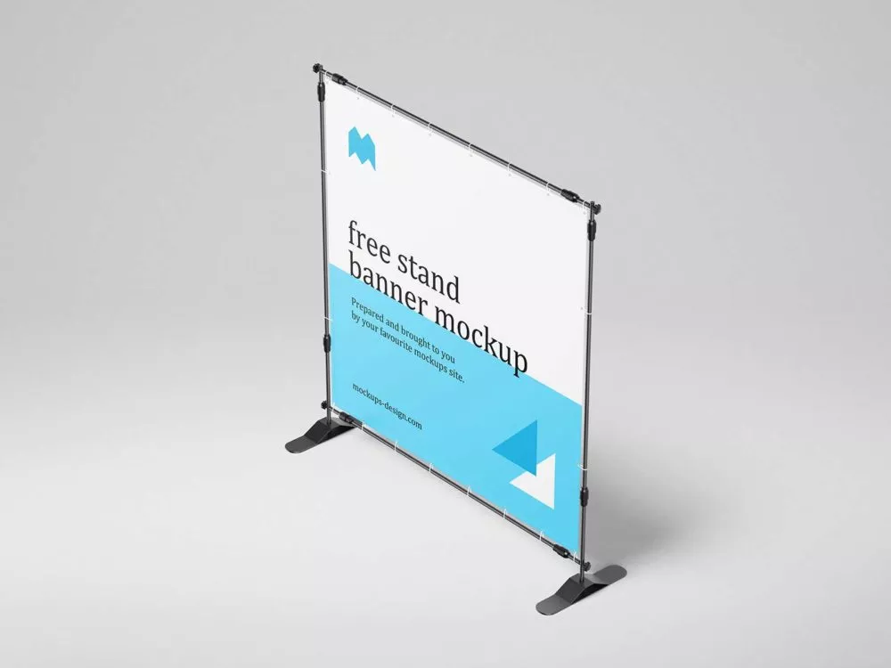 Free Banner Stand Mockup: Elevate Your Message with Impactful Presentation!