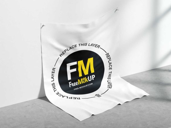 Free Fabric Poster Mockup