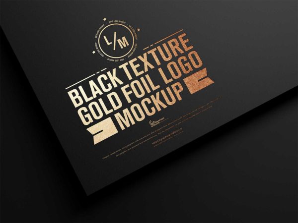 Free Gold Foil Logo Mockup