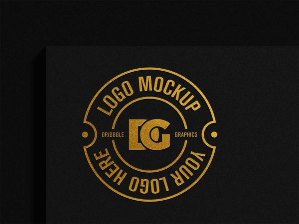 Free Gold/Silver Foil Logo Mockup: Luxurious Branding Elegance