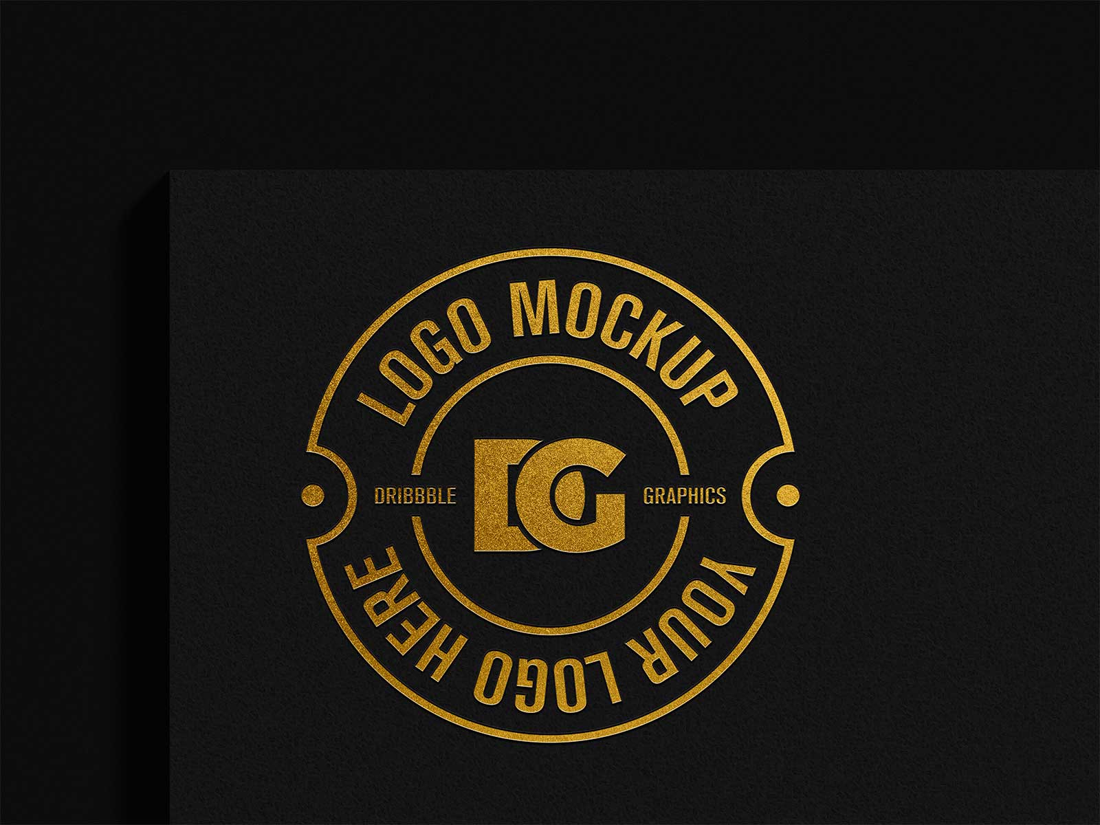 Free Gold/Silver Foil Logo Mockup: Luxurious Branding Elegance
