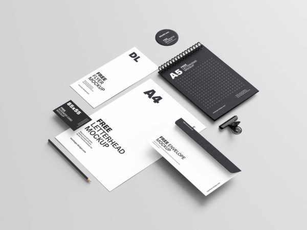 Free Stationery Mockup PSD Bundle: Elevate Your Brand Presentation