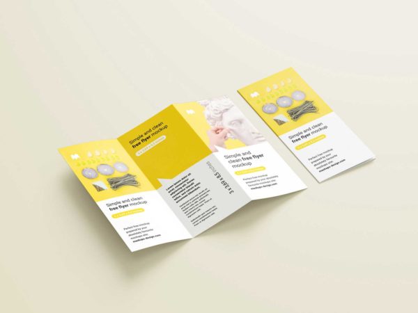 Free Trifold Brochure Mockup